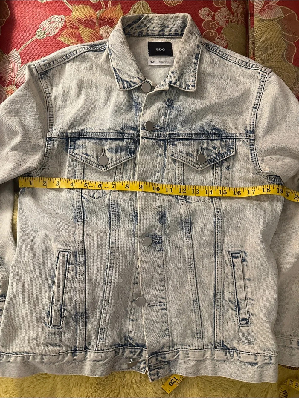 BDG Light Gray Denim Jacket with Black Label
